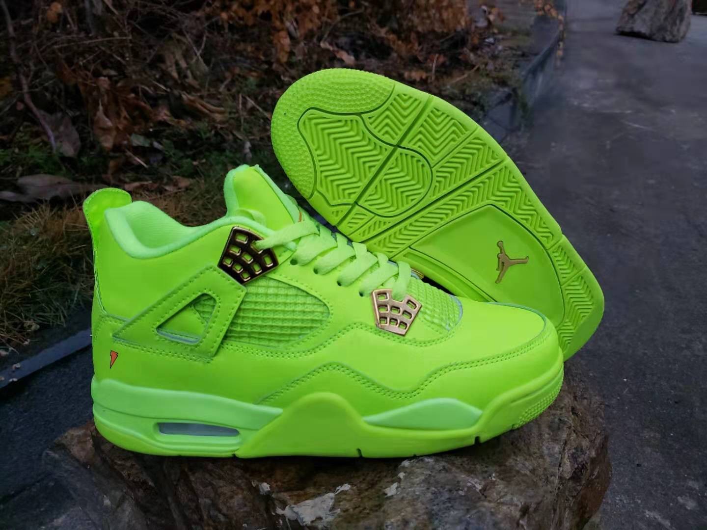 2019 Air Jordan 4 Apple Green Shoes